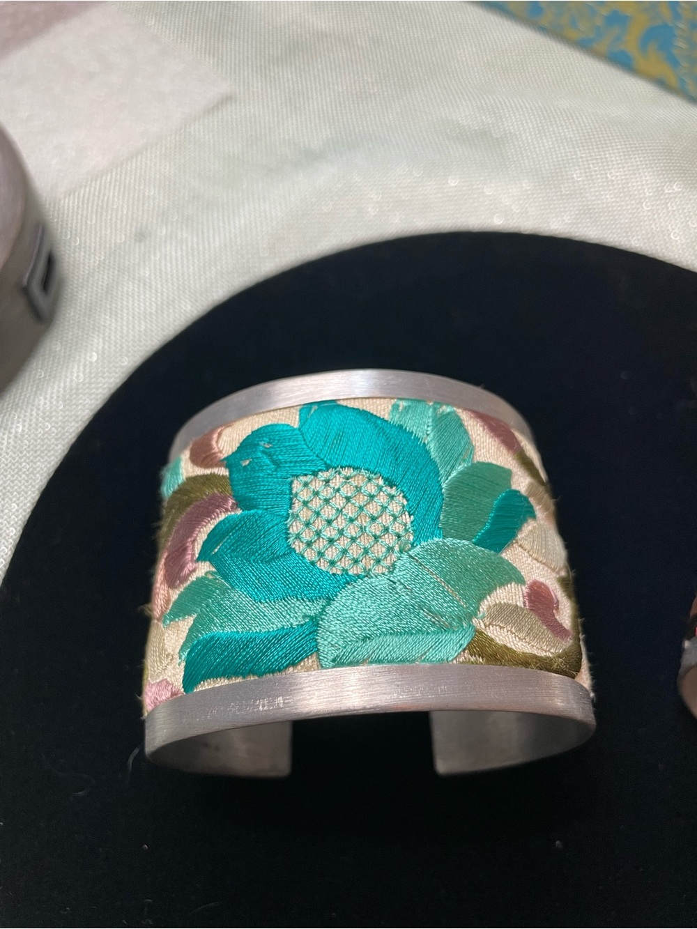 Unique Embroidered Cuff Bracelet